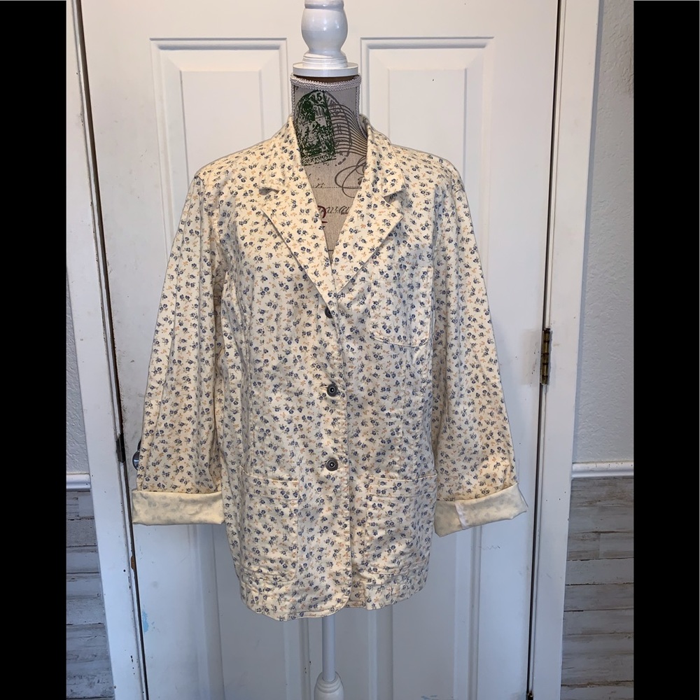 Darling Vintage Y2K Liz Claiborne Floral Denim Jacket💕